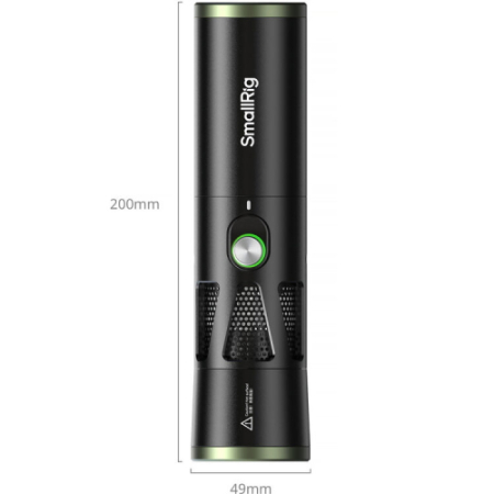 SmallRig 5335 RF 20C - przenośna lampa LED typu latarka z regulacją ostrości - wymiary